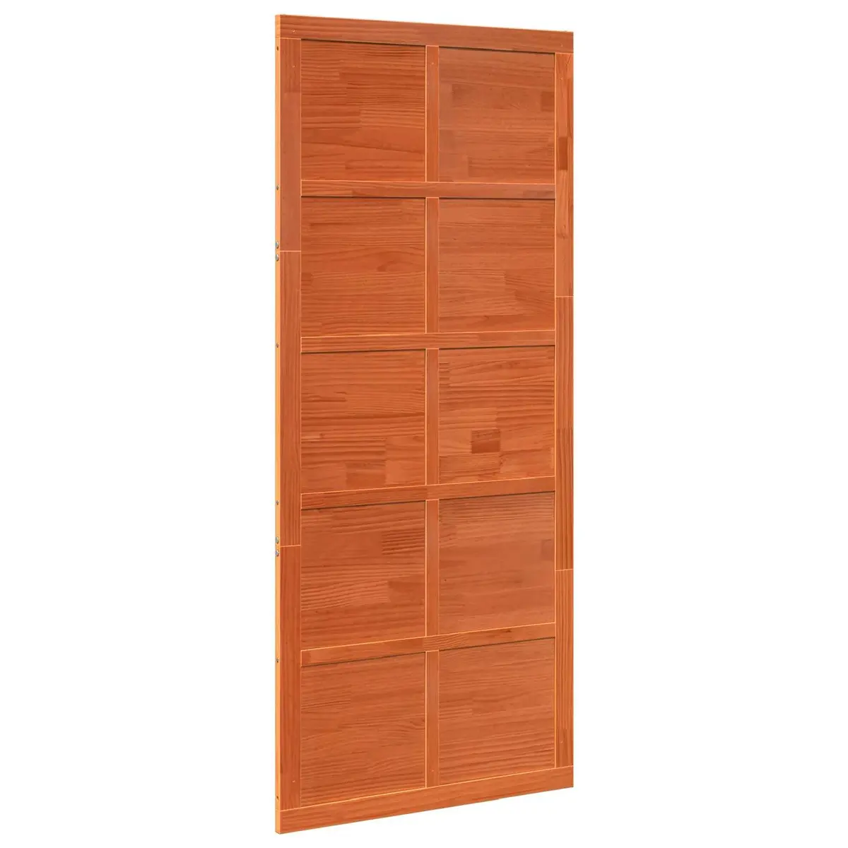 Solid Pine Wood Barn Door Sliding Rustic Brown Interior Space-Saving 80x208cm