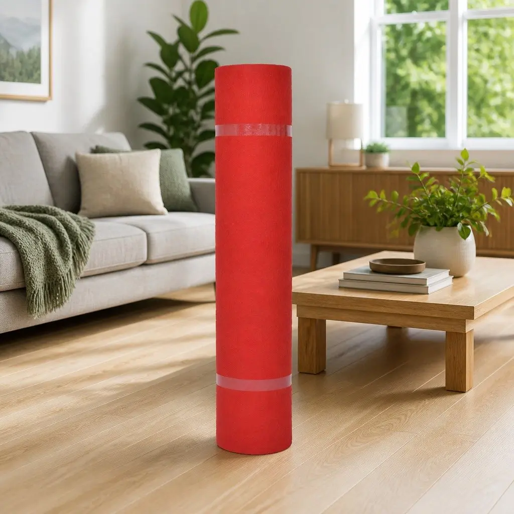 Polyester Red Carpet 1 x 24 m Roll Exhibition Event Wedding Party Aisle Runner