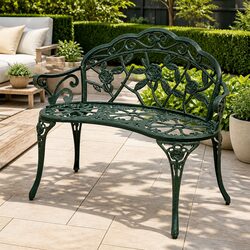 Compact and Sturdy Garden Bench for Two