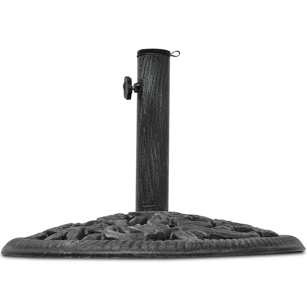 Outdoor Umbrella Base Green Cast Iron 12kg Durable Support for Garden Parasol