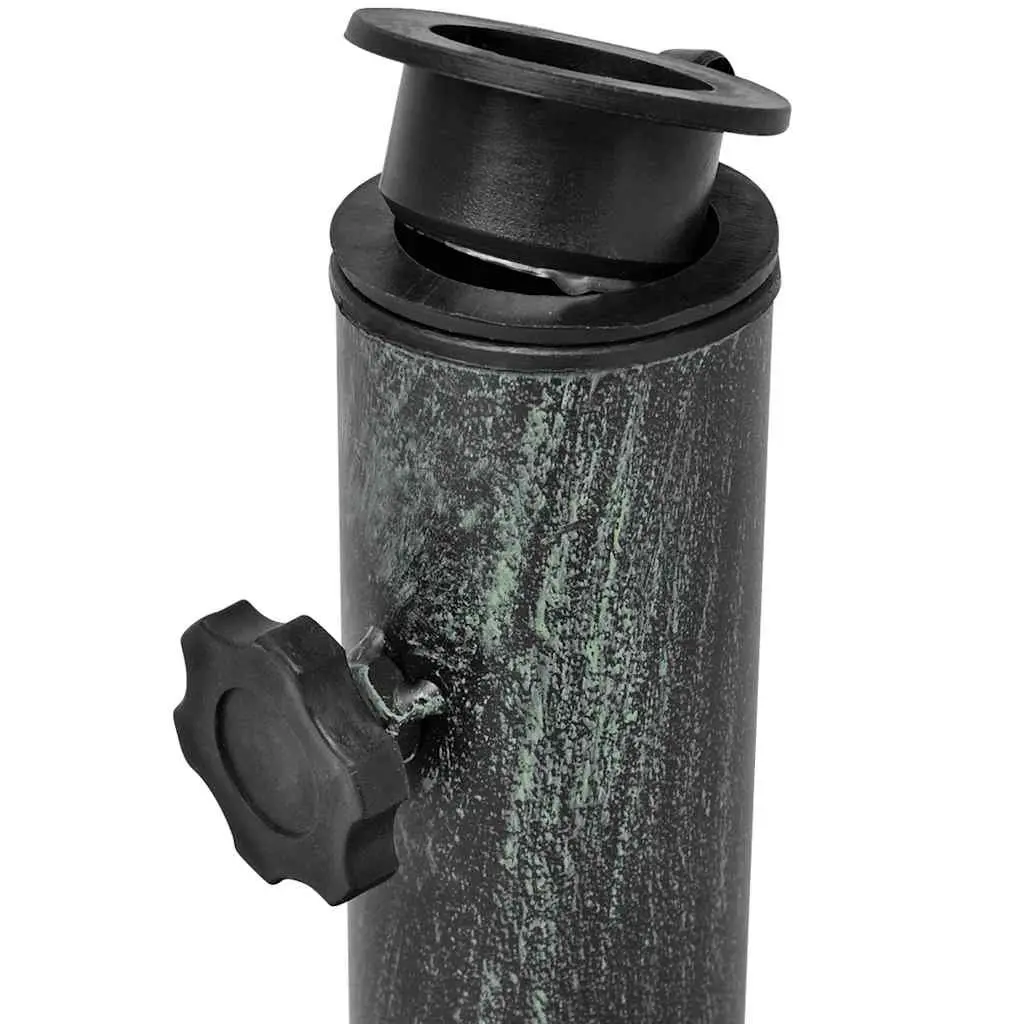 Outdoor Umbrella Base Green Cast Iron 12kg Durable Support for Garden Parasol