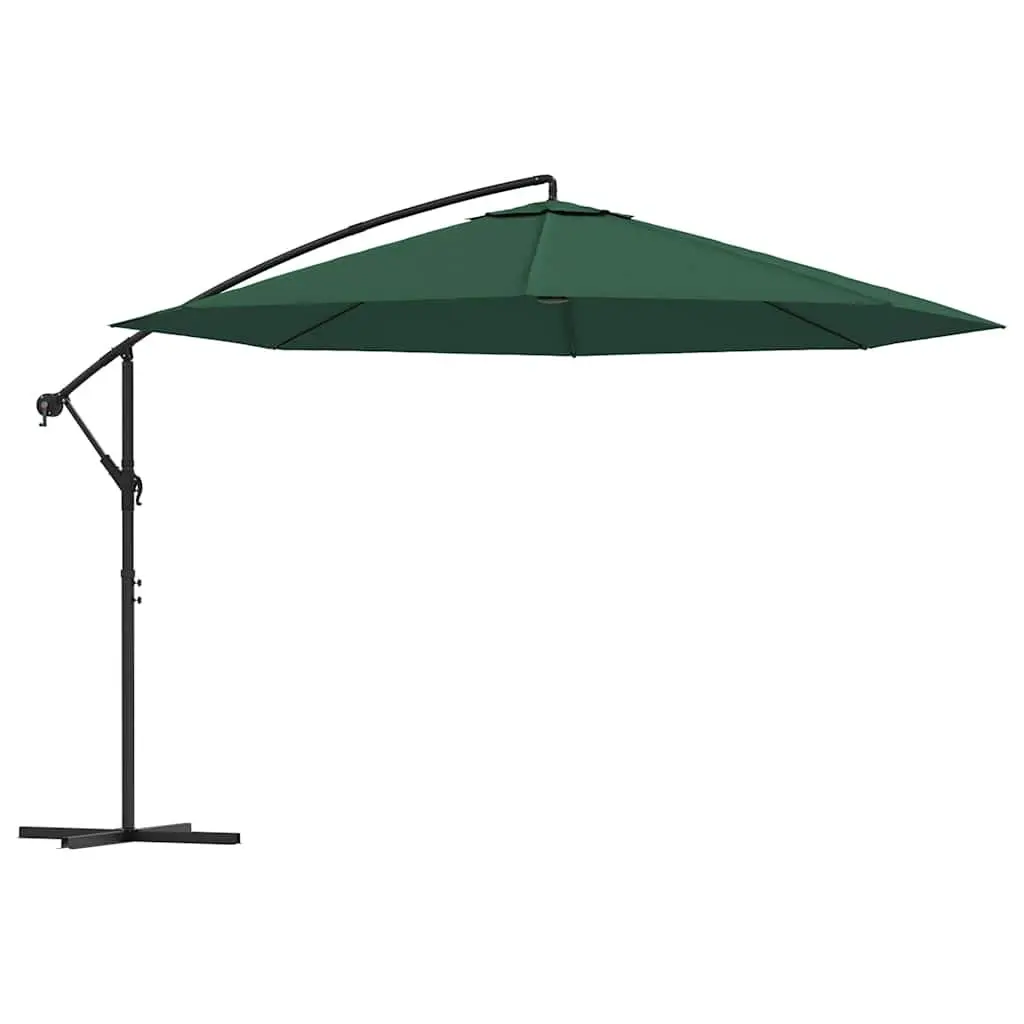 Cantilever Garden Parasol Green 3.5m UV-Proof Outdoor Sunshade