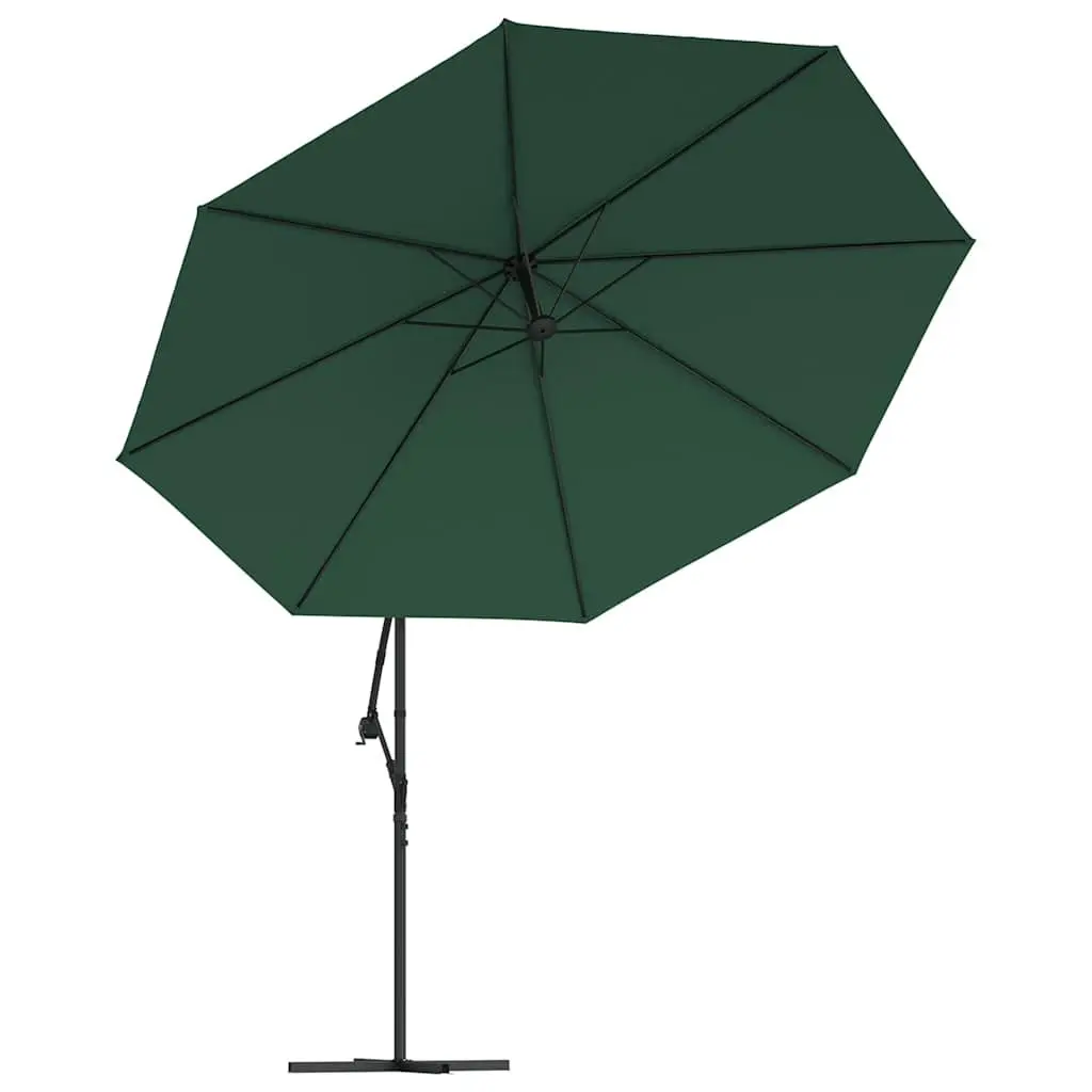 Cantilever Garden Parasol Green 3.5m UV-Proof Outdoor Sunshade