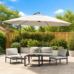 Compact 3.5m Outdoor Parasol for Essential Shade