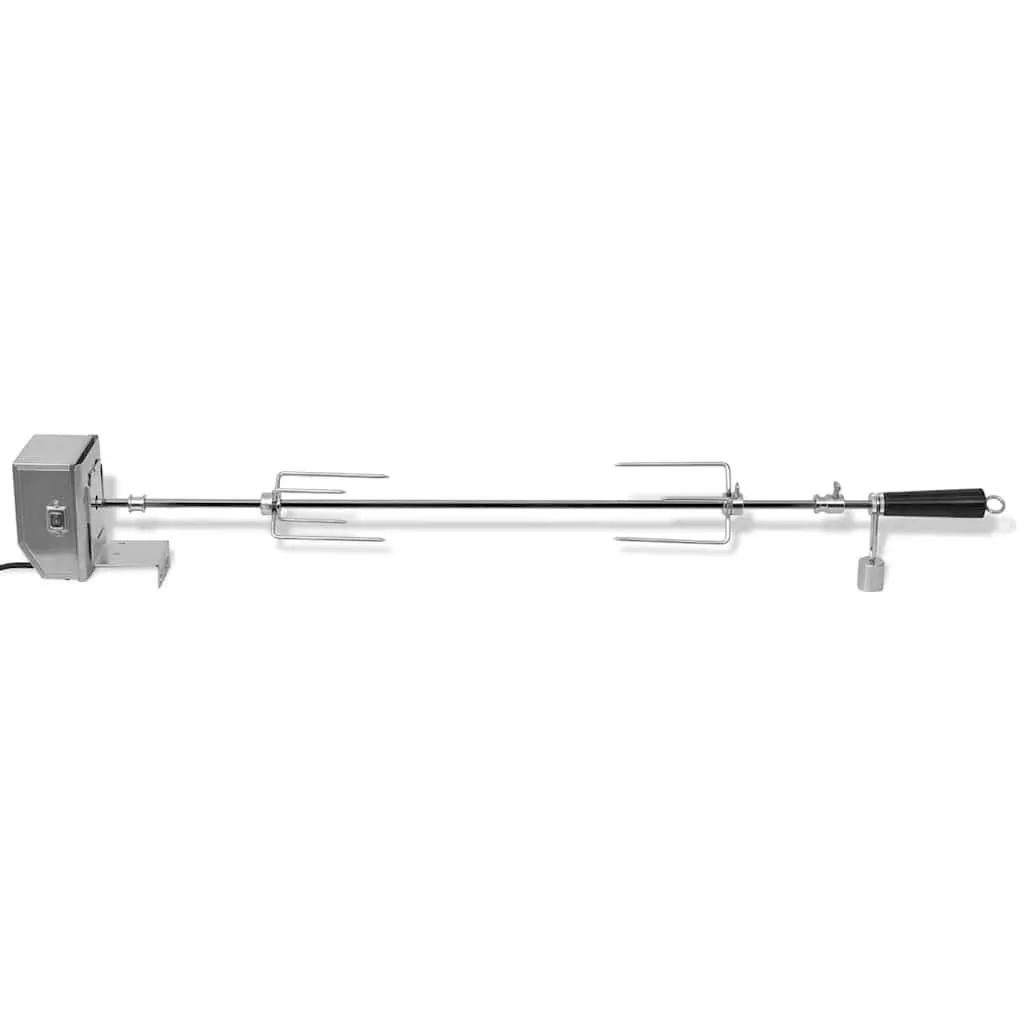 Rotisserie Spit Motor-Driven Skewer Barbecue Roaster Steel 900mm Automatic Rotation