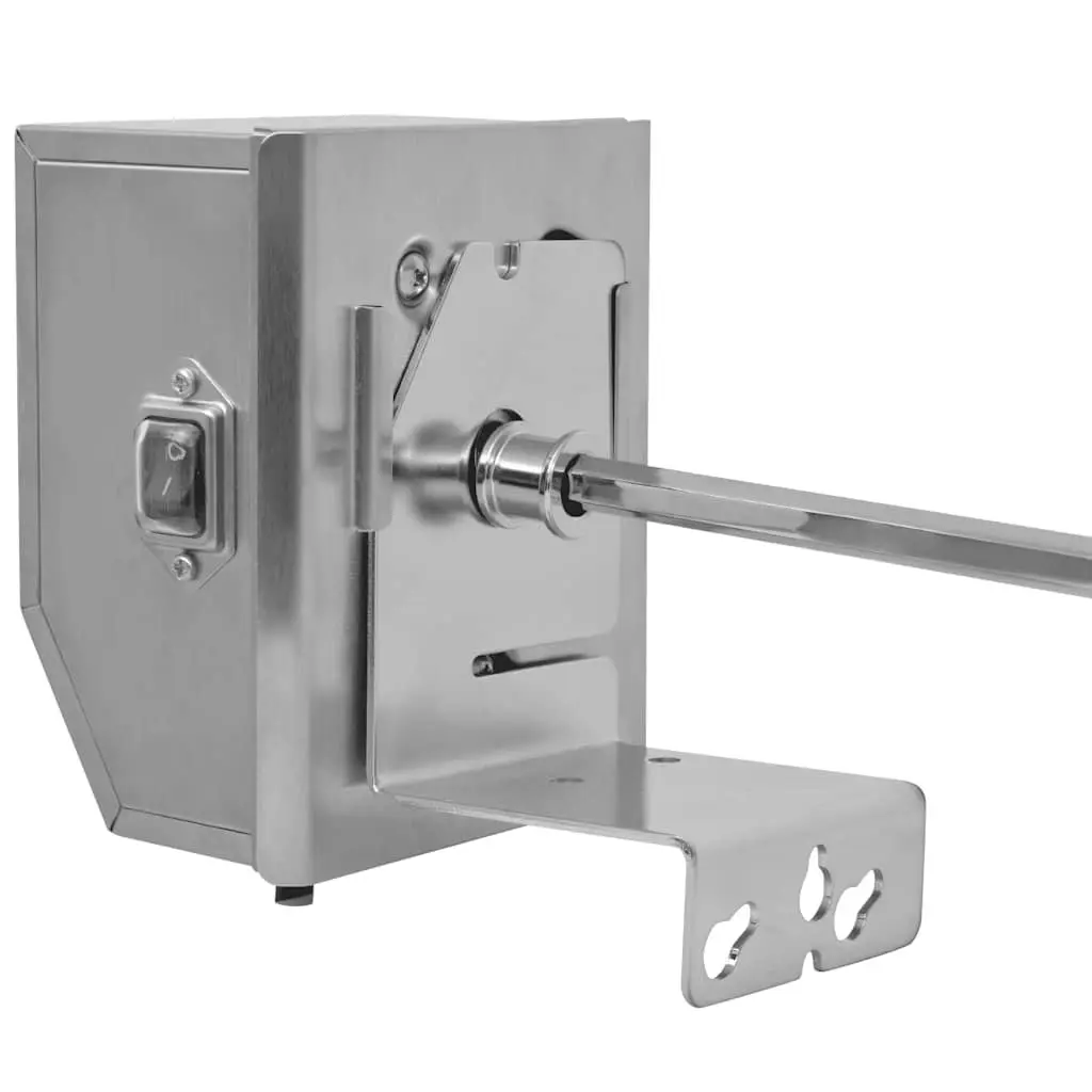 Rotisserie Spit Motor-Driven Skewer Barbecue Roaster Steel 900mm Automatic Rotation