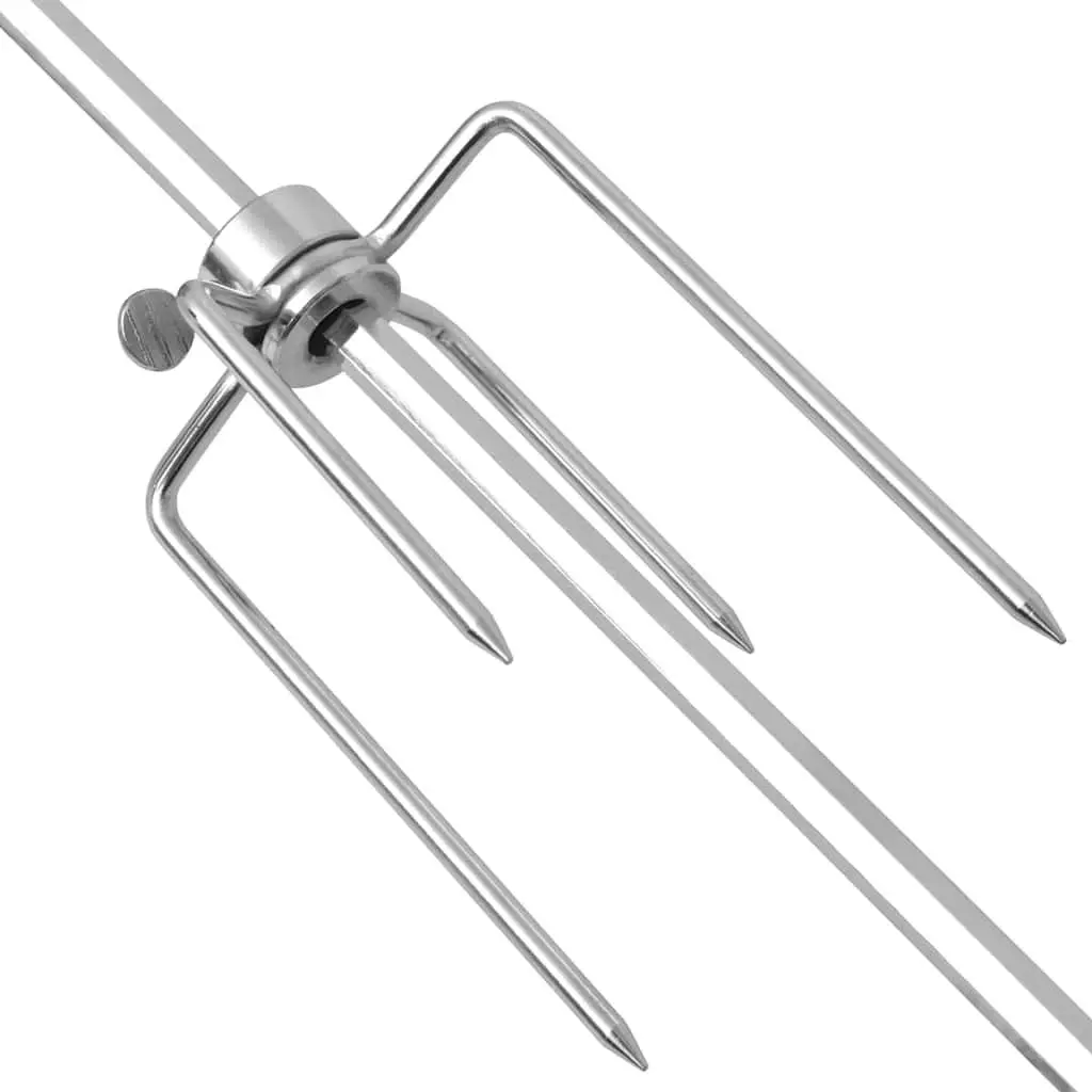Rotisserie Spit Motor-Driven Skewer Barbecue Roaster Steel 900mm Automatic Rotation