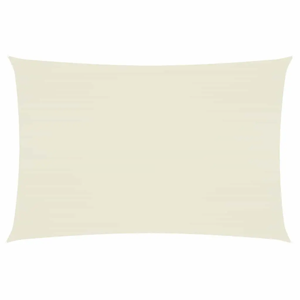 Rectangular Sunshade Sail Cream 2x4 m PU Coated Oxford Fabric Outdoor Garden Shade Protection