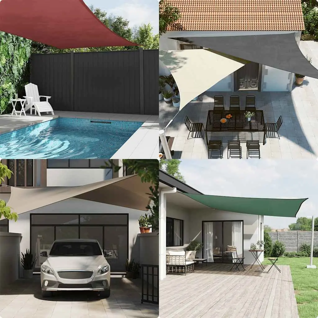 Sunshade Sail Triangular Anthracite 3.6m PU Coated Oxford Fabric Mould and UV Resistant