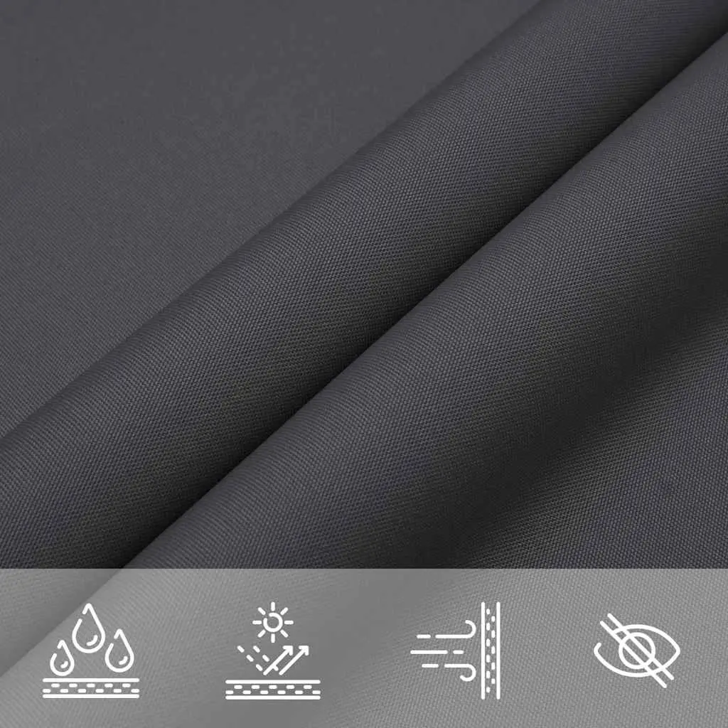 Sunshade Sail Triangular Anthracite 3.6m PU Coated Oxford Fabric Mould and UV Resistant