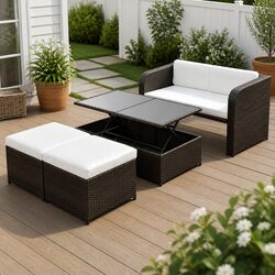 Compact 4 Piece Garden Lounge Set for Any Outdoor Area