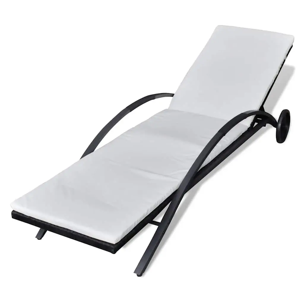 Sun Lounger with Cushioned Comfort