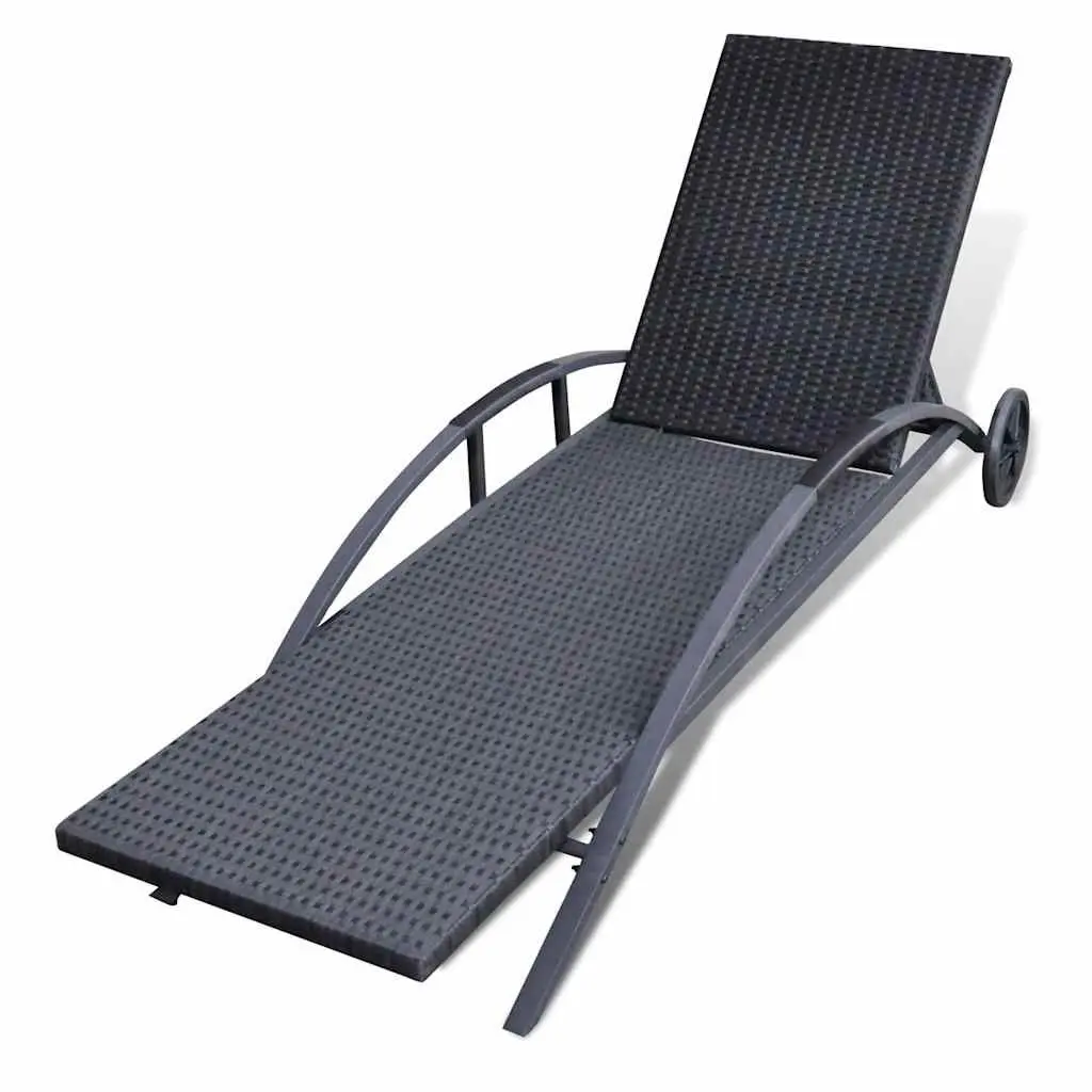 Sun Lounger with Cushioned Comfort