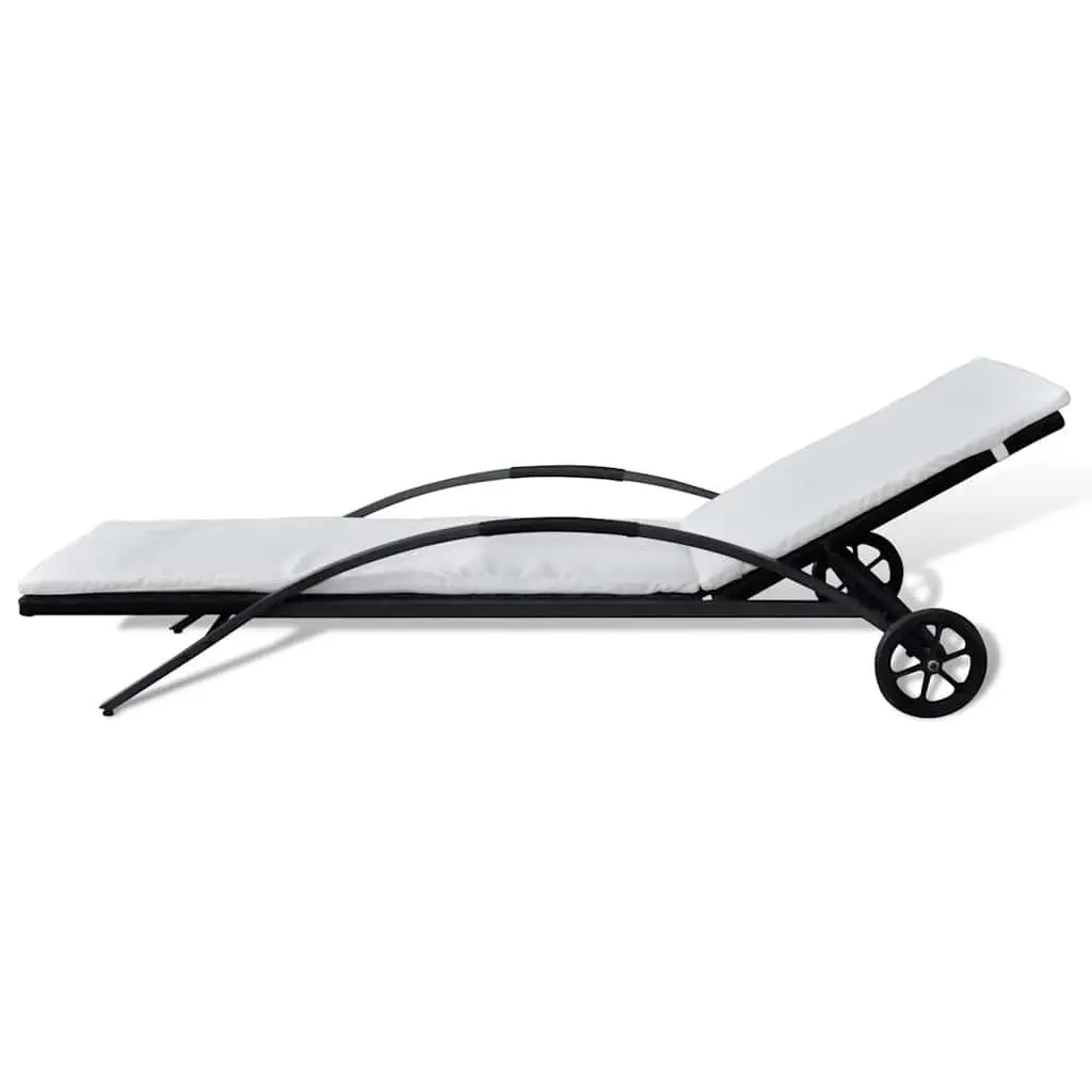 Sun Lounger with Cushioned Comfort