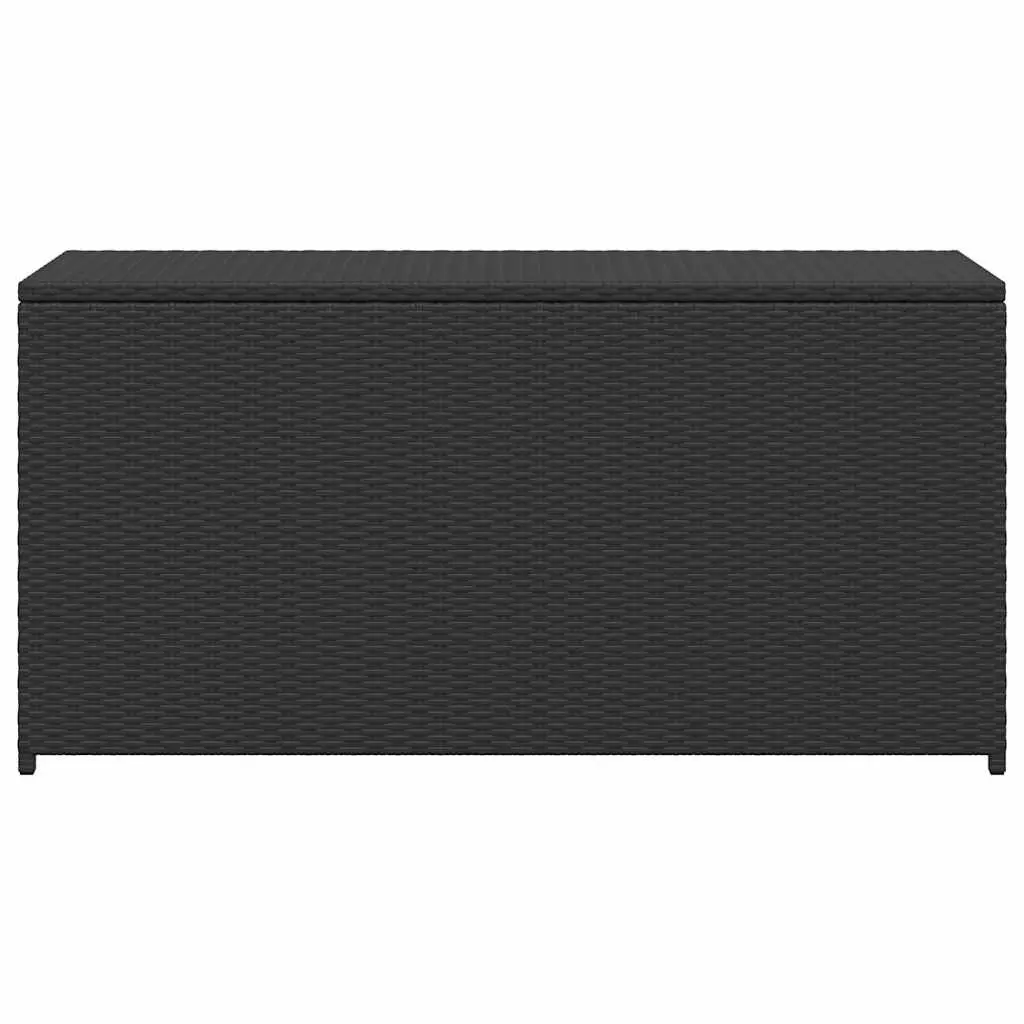 Garden Storage Box Black Outdoor Patio Rattan Chest Waterproof Furniture Deck