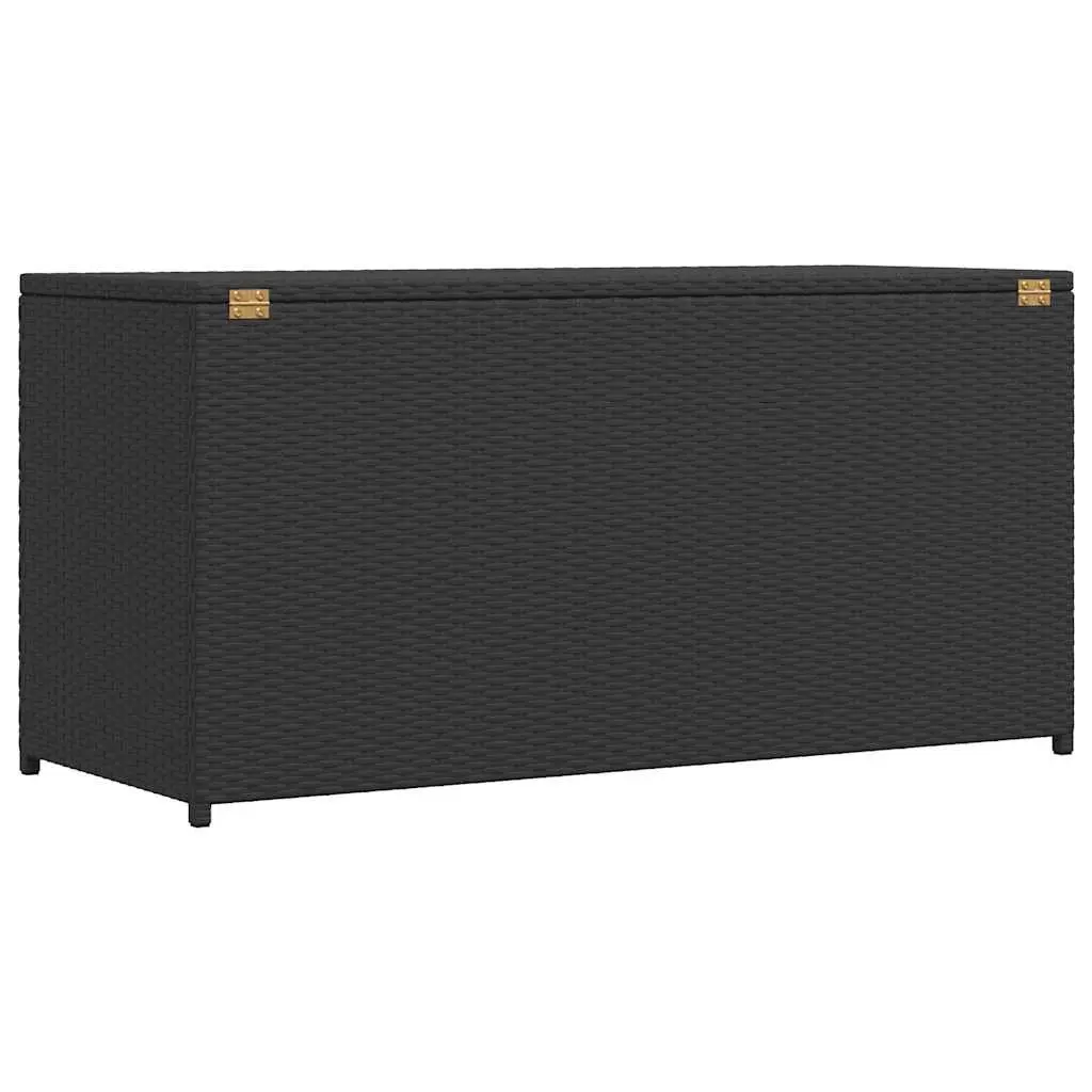 Garden Storage Box Black Outdoor Patio Rattan Chest Waterproof Furniture Deck