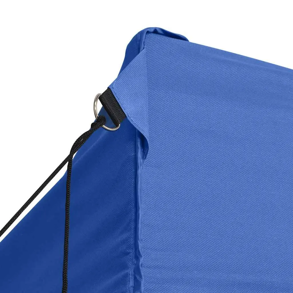 Foldable Pop-Up Tent Blue 3x4.5m Outdoor Canopy with 4 Side Walls