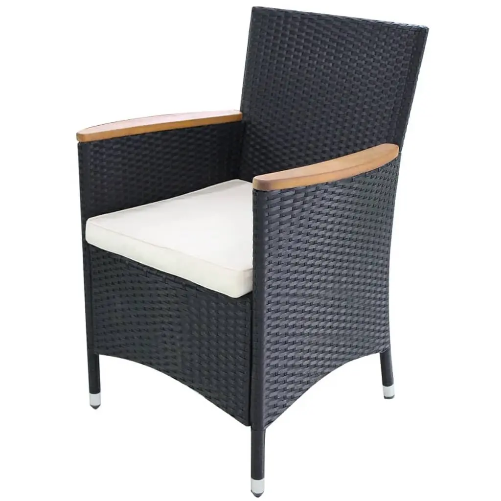 Black Garden Chair Set