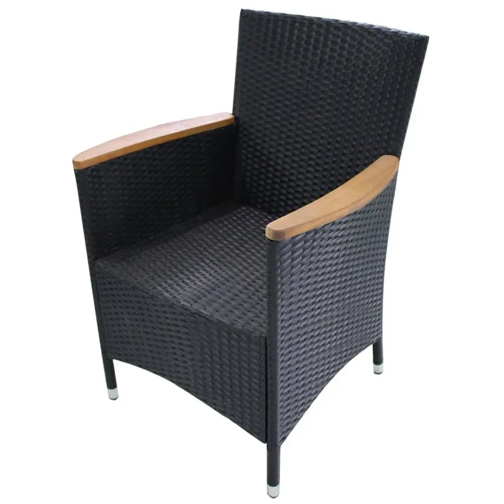 Black Garden Chair Set