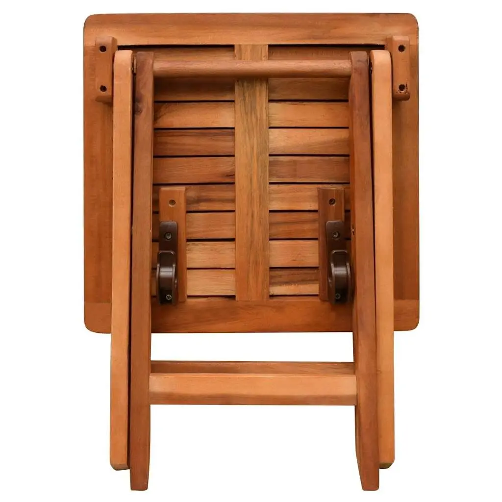 Sun Lounger with Side Table Solid Acacia Wood Outdoor Chaise Lounge Garden Patio