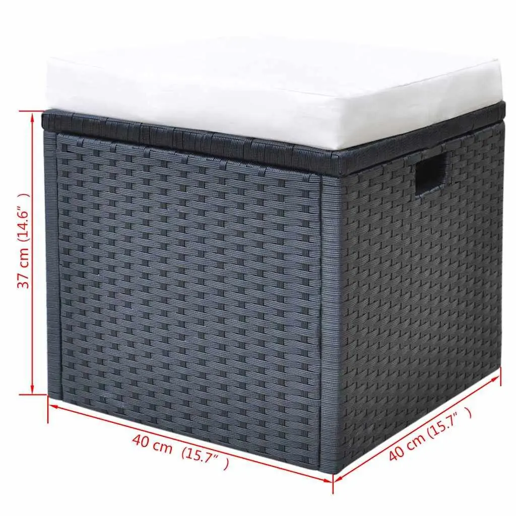 Outdoor Dining Set Black 6 Piece Weather Resistant Poly Rattan Garden Furniture Patio Table Sofa Chair