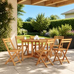 Durable Folding Drop Leaf Table for Outdoor Dining
