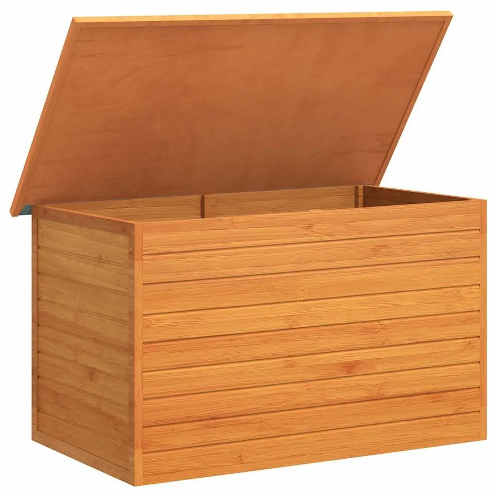 Wooden Storage Box Brown 126x72x72cm Outdoor Garden Patio Furniture Waterproof Roof
