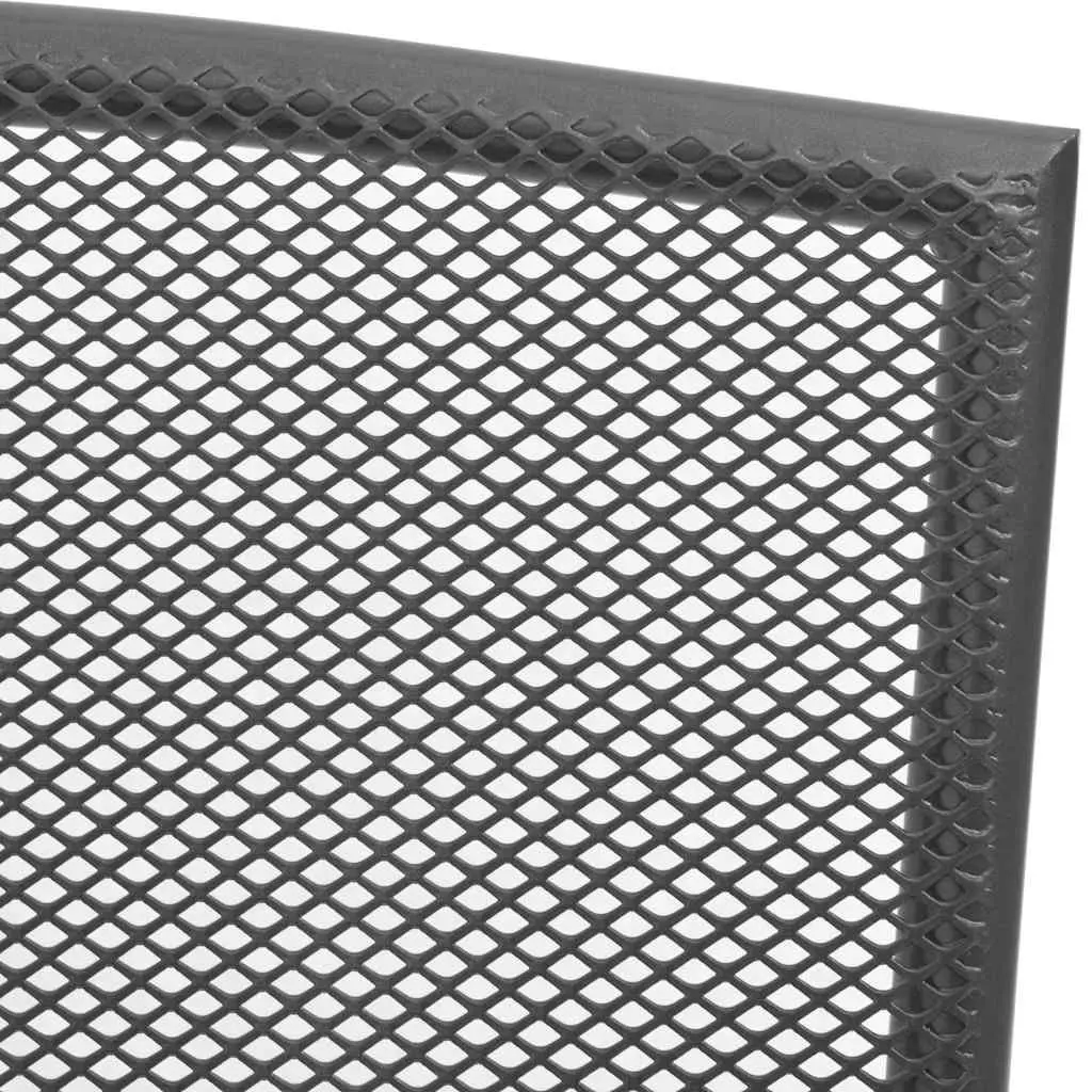 Stackable Garden Chairs 2 pcs Steel Mesh Design Outdoor Dining Seating