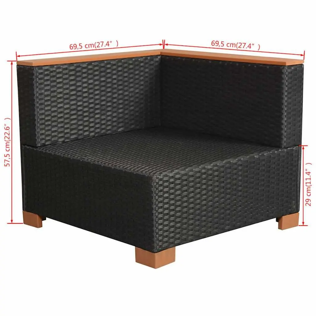 Garden Lounge Set 10 Piece Outdoor Furniture Poly Rattan Sofa Dining Cushions
