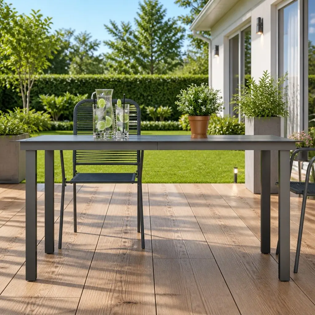 Garden Dining Table with Sturdy Build