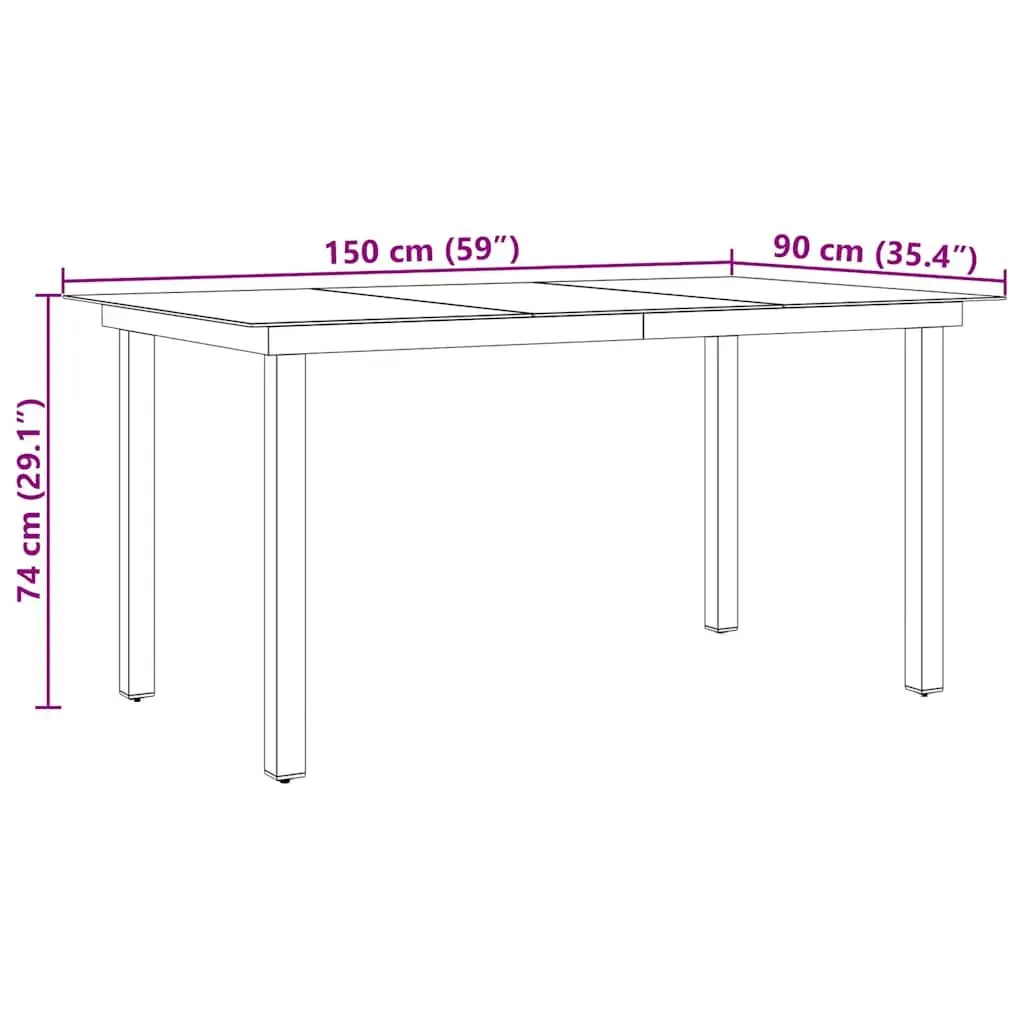 Garden Dining Table with Sturdy Build