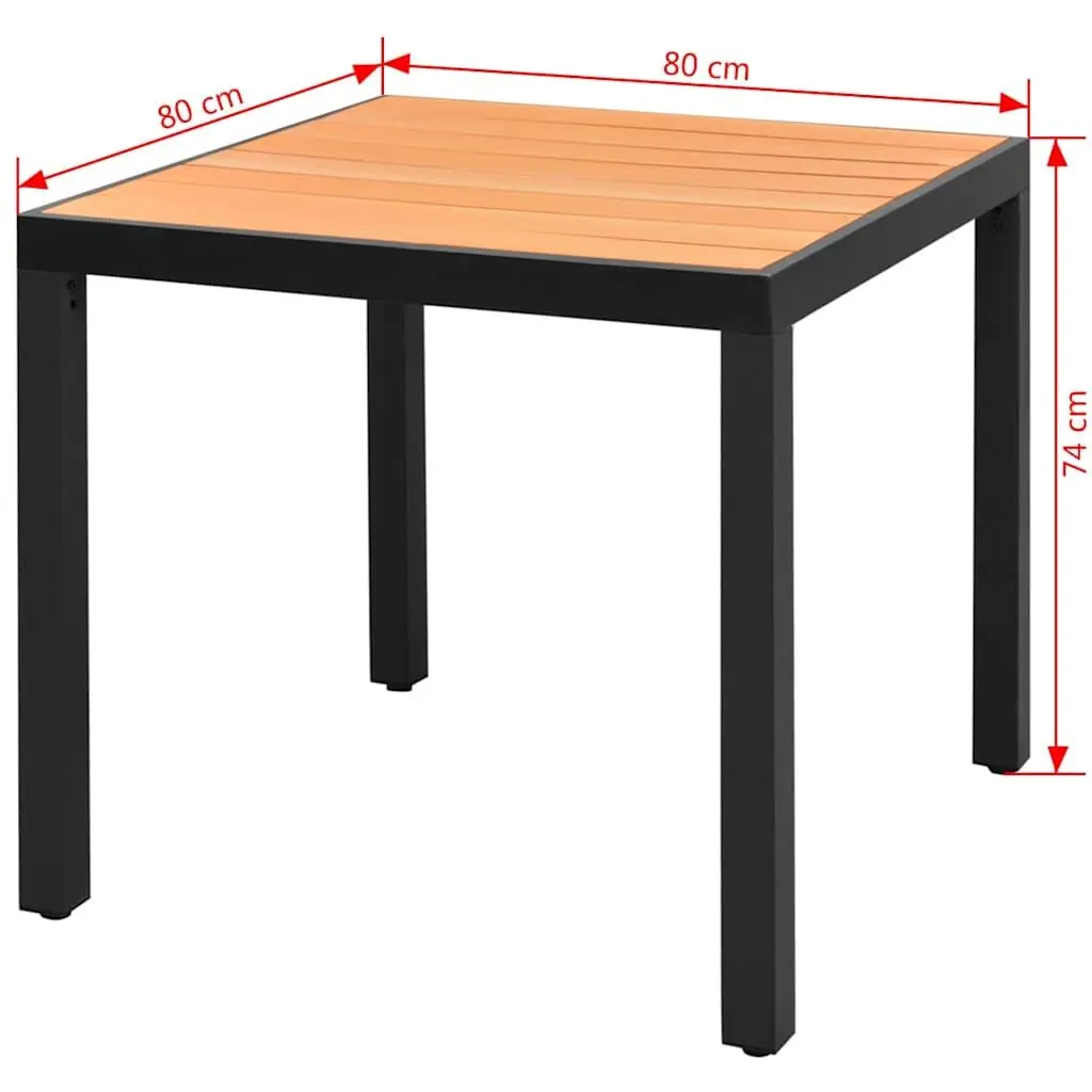 Brown Garden Table, Weather-Resistant and Sturdy