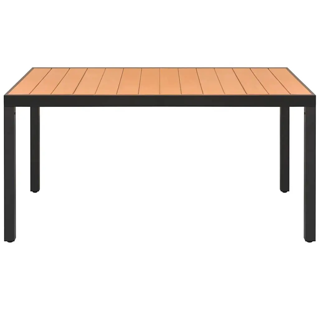 Outdoor Garden Table Brown 150x90x74 cm Patio Dining Furniture Weather Resistant