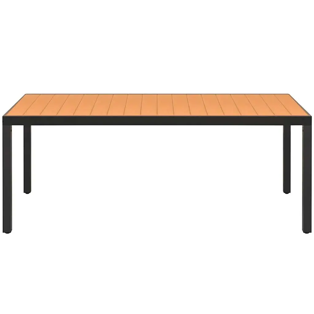 Garden Outdoor Table Brown 185x90x74cm Patio Dining Furniture Weather-Resistant