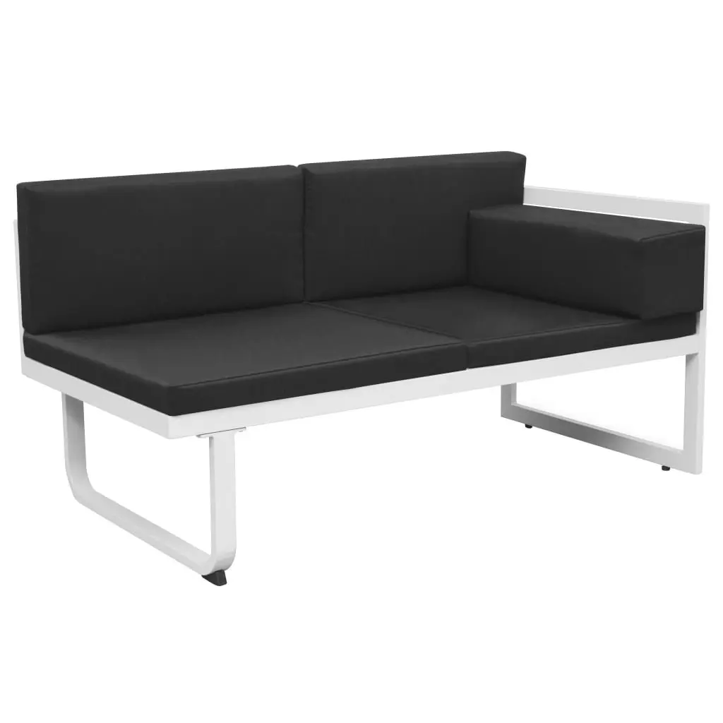 5 Piece Outdoor Lounge Set Garden Patio Sofa Coffee Table Black