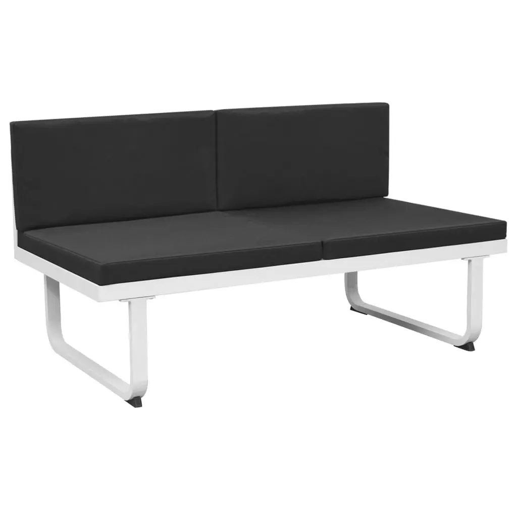 5 Piece Outdoor Lounge Set Garden Patio Sofa Coffee Table Black