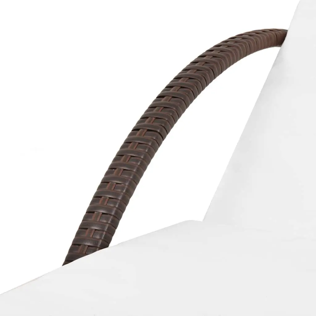 Brown Sun Lounger with Removable Cushion