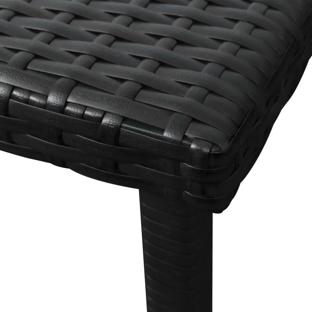 Sun Lounger with Cushion and Side Table Outdoor Garden Patio Recliner Furniture