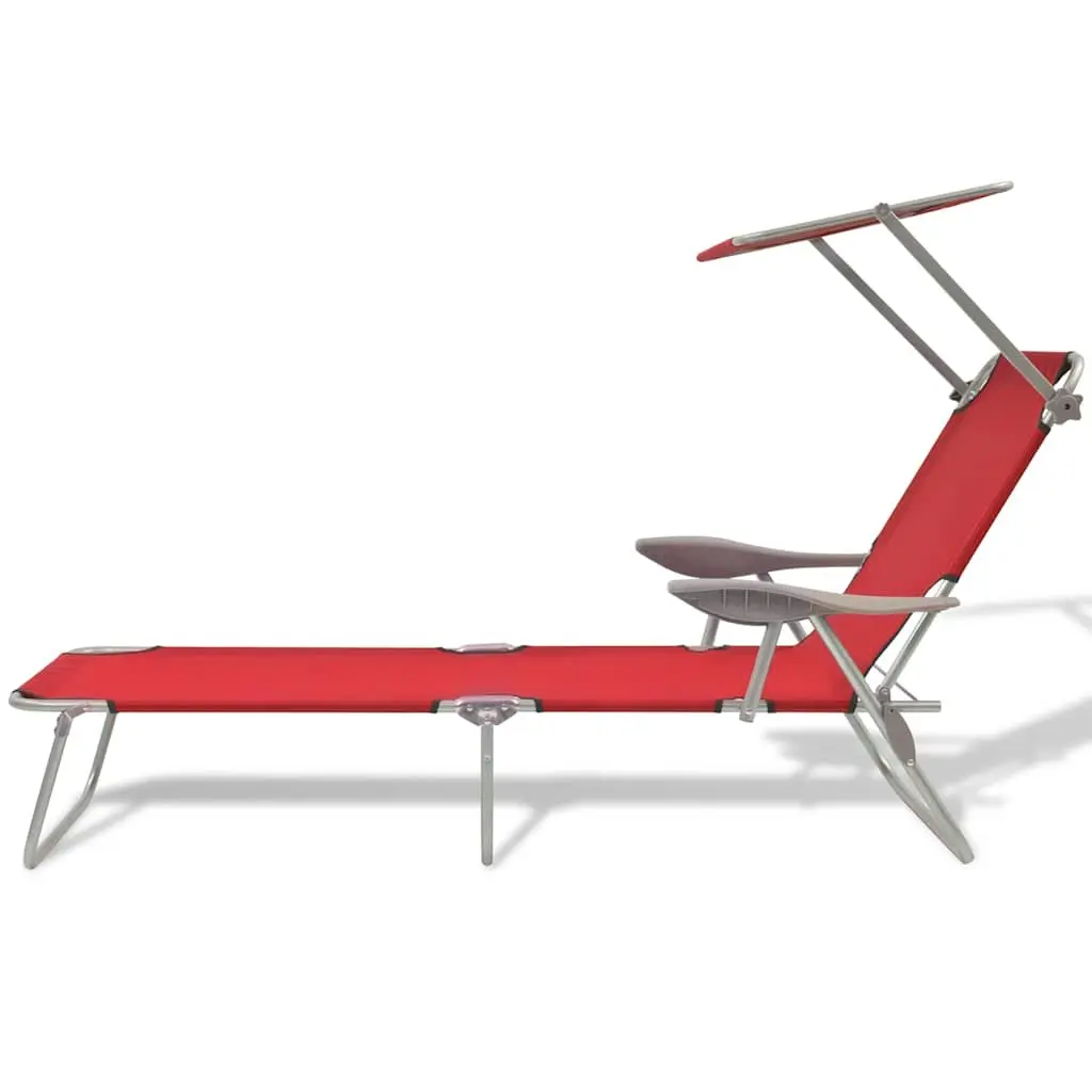 Red Sun Lounger for Outdoor Fun