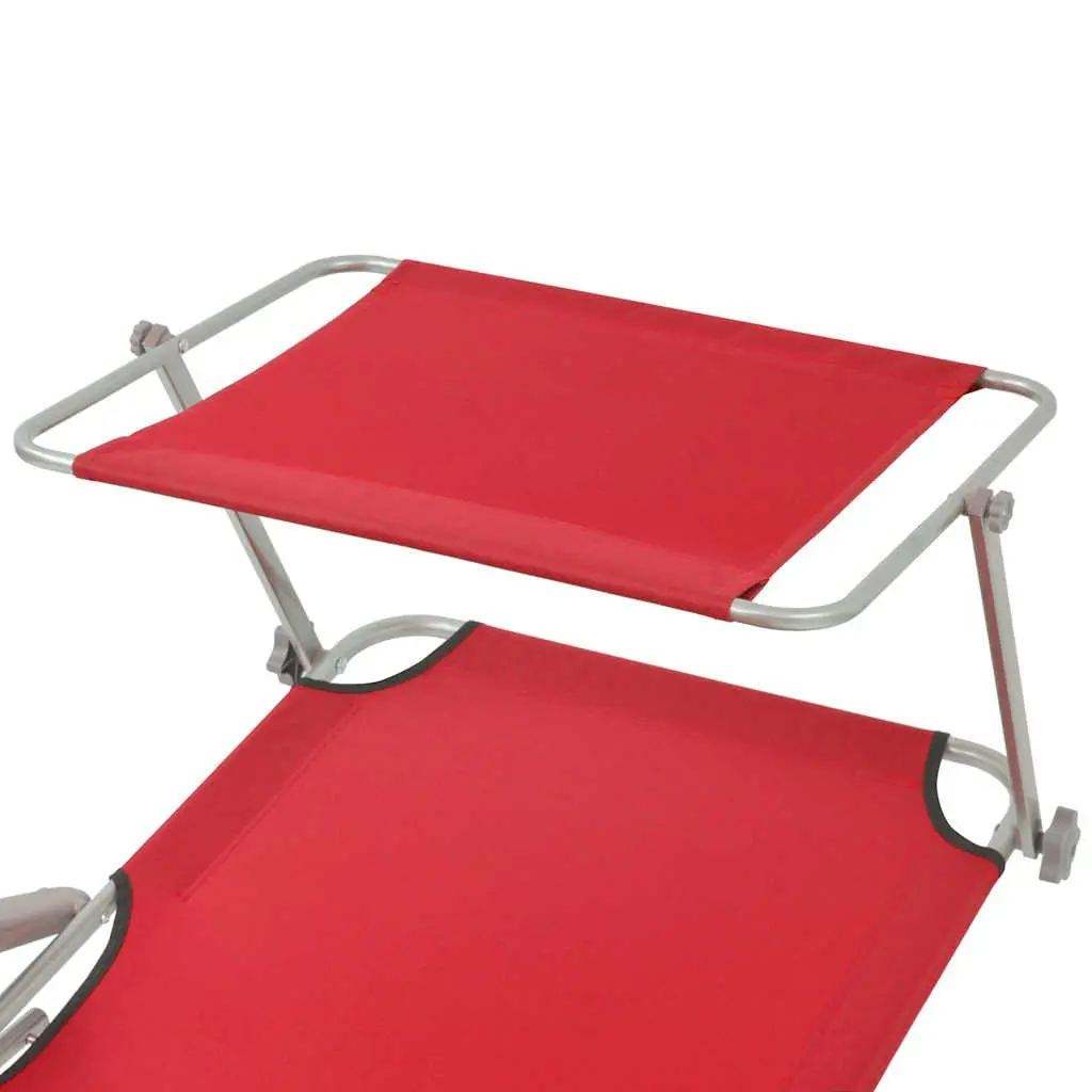 Red Sun Lounger for Outdoor Fun