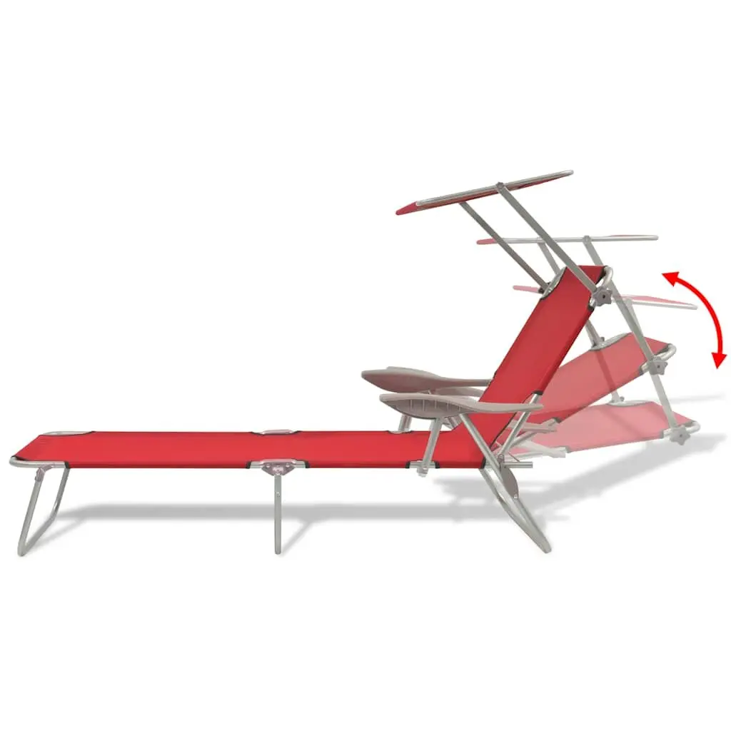 Red Sun Lounger for Outdoor Fun