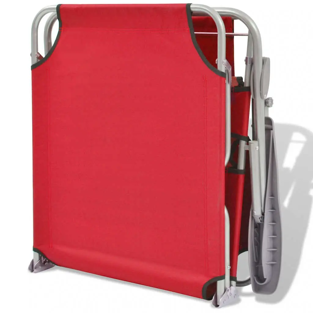 Red Sun Lounger for Outdoor Fun