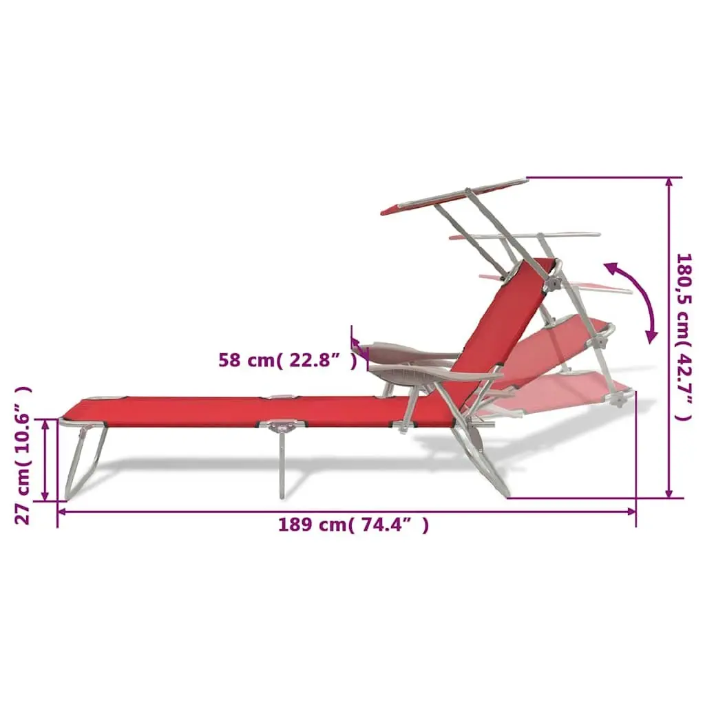 Red Sun Lounger for Outdoor Fun