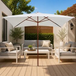 Compact Garden Parasol 200x300 cm for Easy Shade