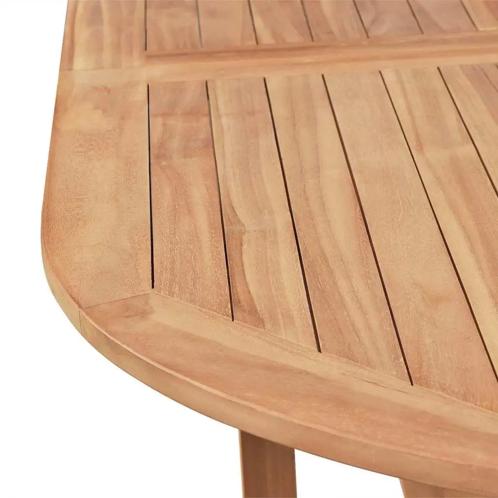 Outdoor Dining Table Brown 180x90x75cm Solid Teak Wood Weather Resistant with Parasol Hole
