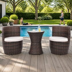 Rattan Bistro Set for Outdoor Relaxation