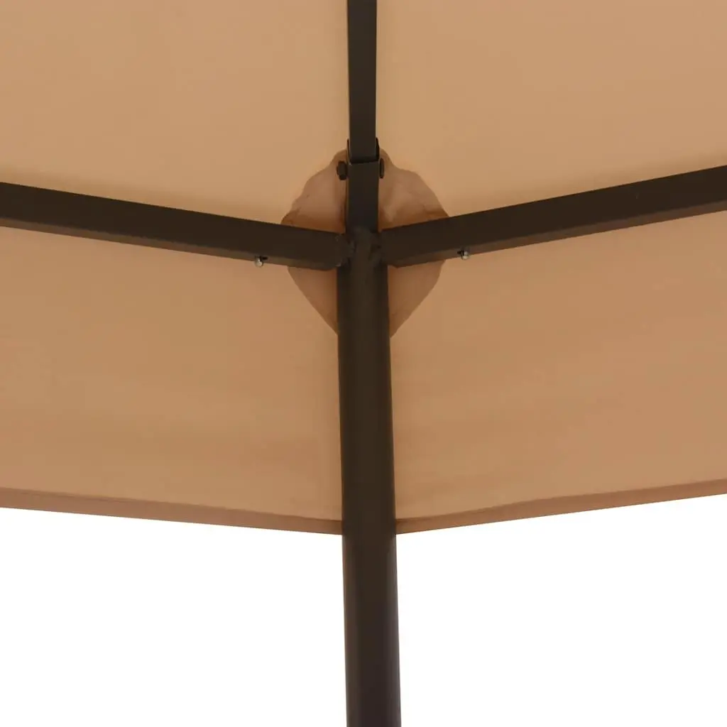 Hexagonal Garden Gazebo Beige 323 x 265 cm Water-resistant Roof