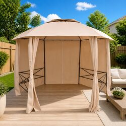 Hexagonal Garden Pavilion for Shade and Comfort