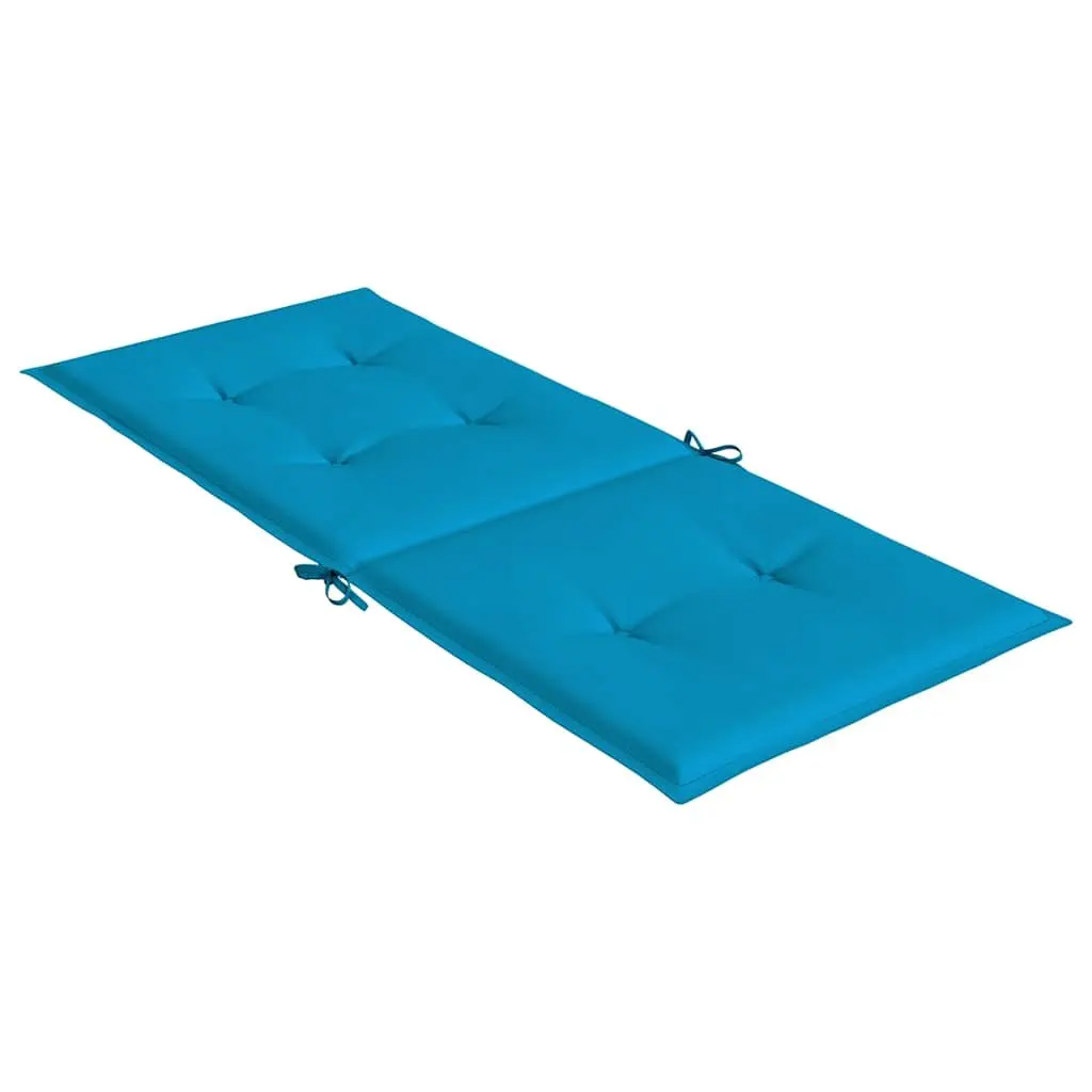 Highback Chair Cushions 4 pcs Blue 120x50x3 cm Outdoor Garden Patio Seating Pad