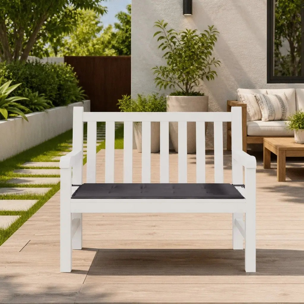 Garden Bench Cushion Anthracite 100x50x3cm Soft Foam Filling Water-Resistant Oxford Fabric